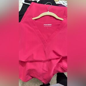 Mandala Pink V-Neck Top